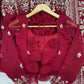 Embroidered Faux Georgette Anarkali Set with Dupatta