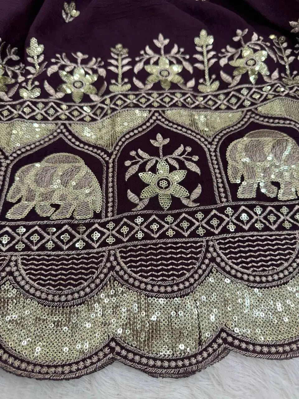 Embroidered Faux Georgette Anarkali Set with Dupatta