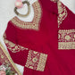 Embroidered Faux Georgette Anarkali Set with Dupatta