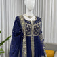 Embroidered Faux Georgette Anarkali Suit Set