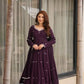 Embroidered Faux Georgette Anarkali Suit Set
