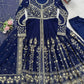 Embroidered Faux Georgette Anarkali Suit Set