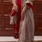 Embroidered Faux Georgette Gown Set with Organza Dupatta for Wedding and Festive Wear