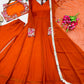 Embroidered Faux Georgette Gown Set with Pant, Dupatta and Jacket