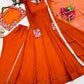 Embroidered Faux Georgette Gown Set with Pant, Dupatta and Jacket