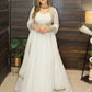 Embroidered Faux Georgette Gown Set with Pant, Dupatta and Jacket