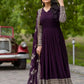 Embroidered Faux Georgette Gown with Dupatta