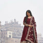 Embroidered Faux Georgette Gown with Dupatta