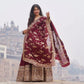 Embroidered Faux Georgette Gown with Dupatta