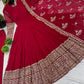 Embroidered Faux Georgette Gown with Dupatta