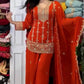Embroidered Faux Georgette Kurta Palazzo Set With Dupatta