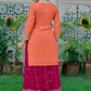 Embroidered Faux Georgette Kurta Palazzo Set with Dupatta for Festive and Party Wear