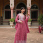 Embroidered Faux Georgette Kurti Palazzo Set