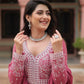 Embroidered Faux Georgette Kurti Palazzo Set