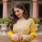 Embroidered Faux Georgette Kurti Palazzo Set