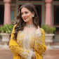 Embroidered Faux Georgette Kurti Palazzo Set