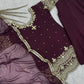 Embroidered Faux Georgette Kurti Palazzo Set With Dupatta