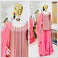 Embroidered Faux Georgette Kurti Palazzo Set With Dupatta