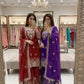 Embroidered Faux Georgette Kurti Palazzo Set With Dupatta