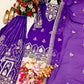 Embroidered Faux Georgette Kurti Palazzo Set With Dupatta