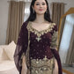 Embroidered Faux Georgette Kurti Palazzo Set With Dupatta