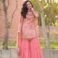 Embroidered Faux Georgette Kurti Palazzo Set With Dupatta