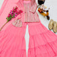 Embroidered Faux Georgette Kurti Palazzo Set With Dupatta