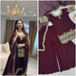 Embroidered Faux Georgette Kurti Palazzo Set With Dupatta