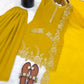 Embroidered Faux Georgette Kurti Palazzo Set with Dupatta