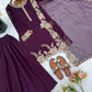 Embroidered Faux Georgette Kurti Palazzo Set with Dupatta