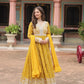 Embroidered Faux Georgette Kurti Palazzo Set