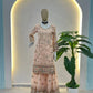 Embroidered Faux Georgette Kurti Sharara Set