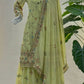 Embroidered Faux Georgette Kurti Sharara Set