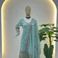 Embroidered Faux Georgette Kurti Sharara Set