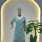 Embroidered Faux Georgette Kurti Sharara Set