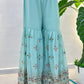 Embroidered Faux Georgette Kurti Sharara Set