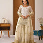 Embroidered Faux Georgette Kurti Sharara Set