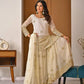 Embroidered Faux Georgette Kurti Sharara Set