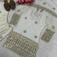 Embroidered Faux Georgette Kurti Sharara Set