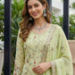 Embroidered Faux Georgette Kurti Sharara Set
