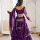 Embroidered Faux Georgette Lehenga Choli Set for Wedding and Festive Occasions