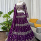 Embroidered Faux Georgette Lehenga Choli Set for Wedding and Festive Occasions