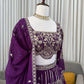 Embroidered Faux Georgette Lehenga Choli Set for Wedding and Festive Occasions