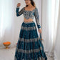 Embroidered Faux Georgette Lehenga Choli Set for Wedding and Festive Occasions
