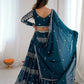 Embroidered Faux Georgette Lehenga Choli Set for Wedding and Festive Occasions