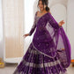 Embroidered Faux Georgette Lehenga Choli Set for Wedding and Festive Occasions