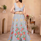 Embroidered Faux Georgette Lehenga Set