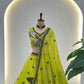 Embroidered Faux Georgette Lehenga Set