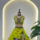 Embroidered Faux Georgette Lehenga Set