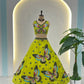 Embroidered Faux Georgette Lehenga Set